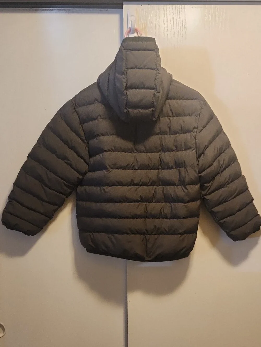 Nike Kids M Dark Olive Hooded Puffer Jacket